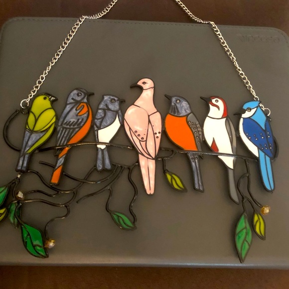 OOTO Stained Birds Glass Window Hangings, new - Picture 5 of 5